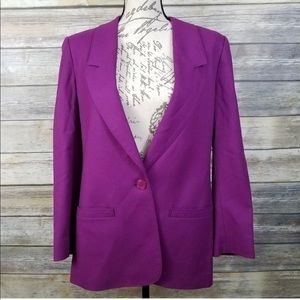 Miss Pendleton Fuscia Wool Blazer